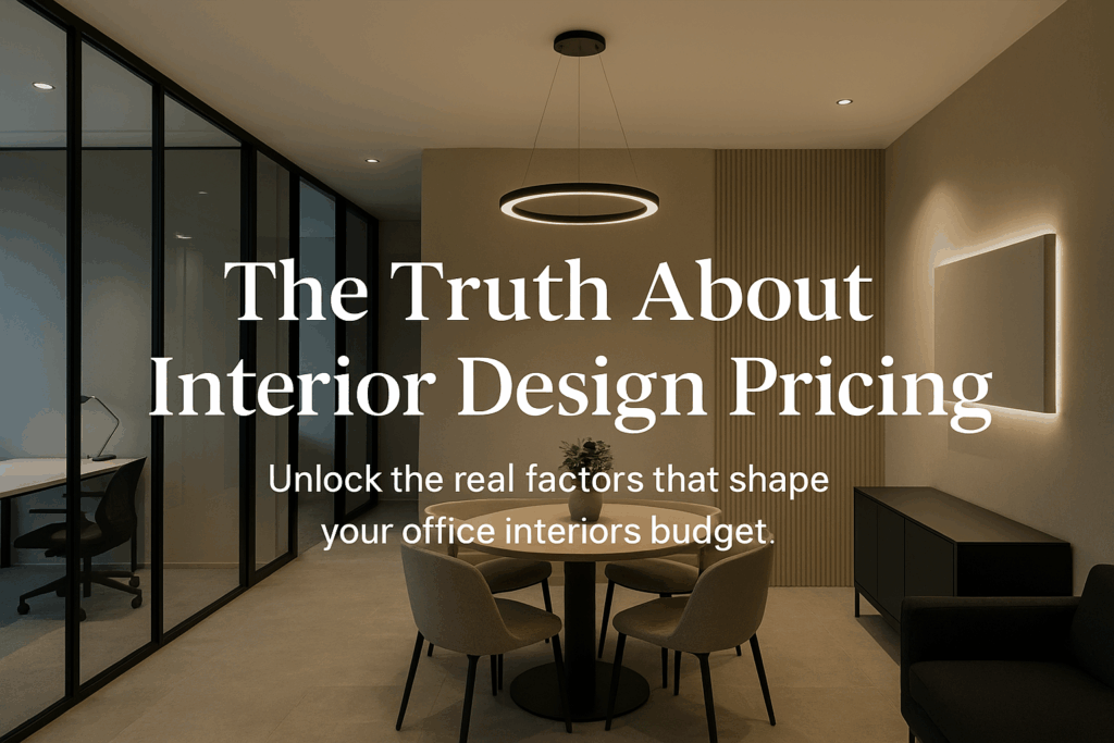 The Truth About Interior Design Pricing Unlock the real factors that shape your office interiors budget.