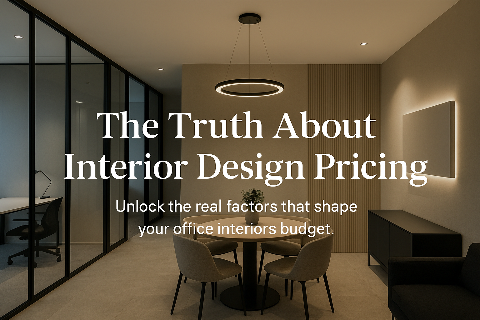 The Truth About Interior Design Pricing Unlock the real factors that shape your office interiors budget.