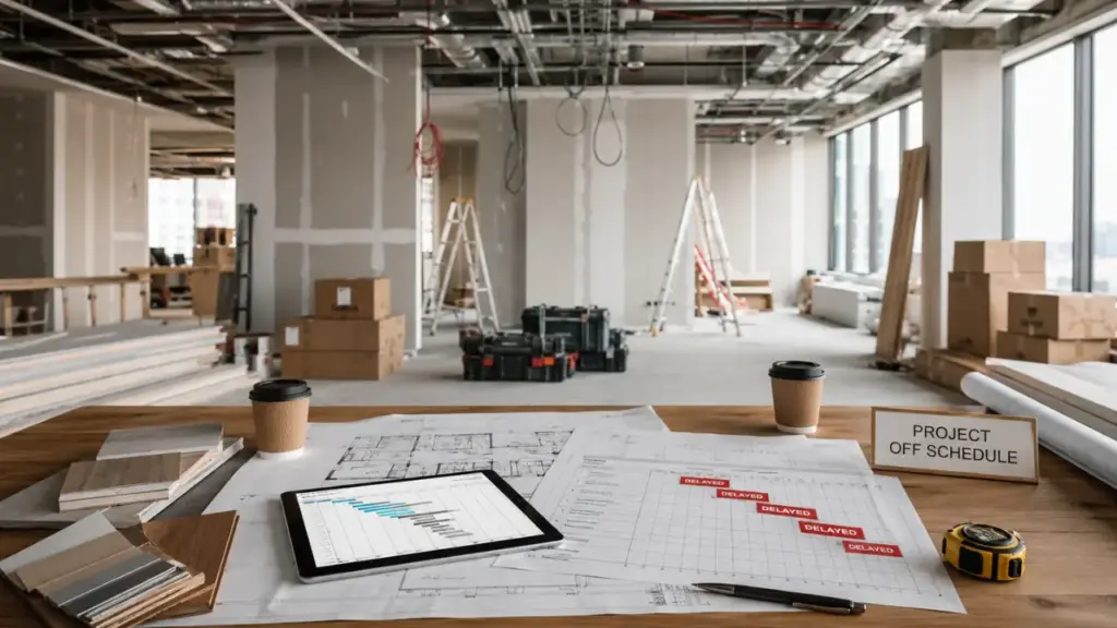 Poffice interior project delays