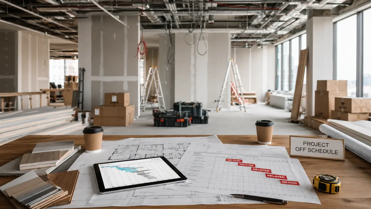 Poffice interior project delays